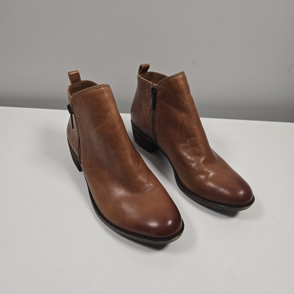 Lucky Brand Shoes - Lucky Brand Brown Leather Ankle Booties